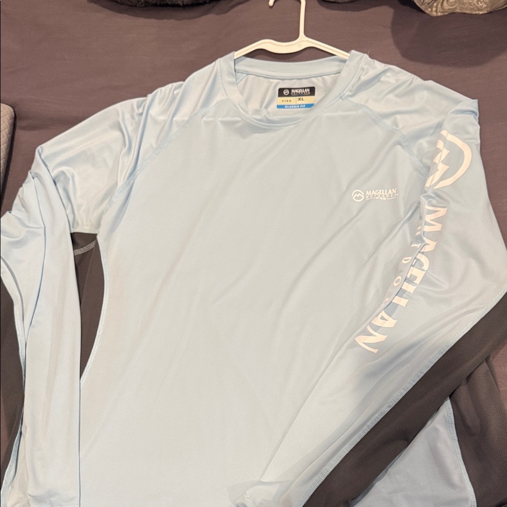 Magellan Outdoors Light Blue Performance Shirt